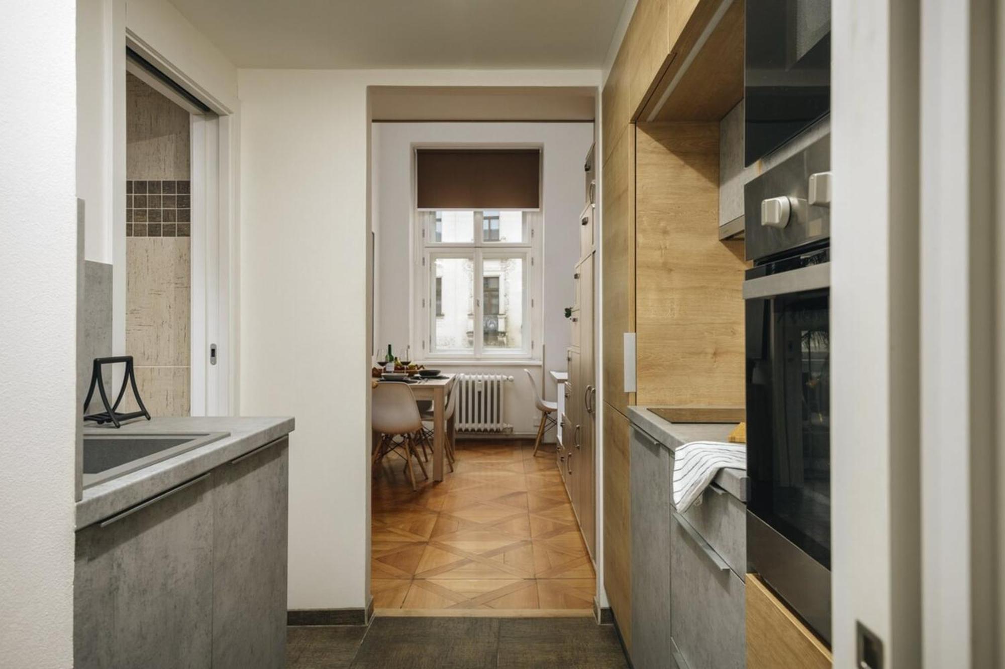 פראג Cozy & Comfortable Apt Walking Anywhere You Want Sen מראה חיצוני תמונה